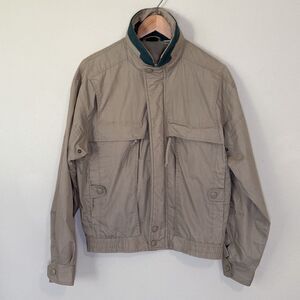 Vintage 80s 90s Utility Bomber Jacket California Outerwear Mens S Tan Full Zip